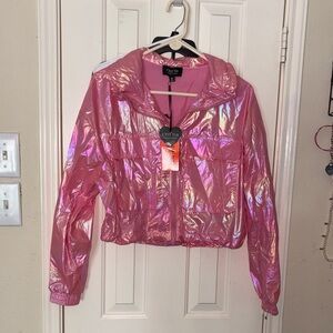 Centric Pink Iridescent Bomber Jacket